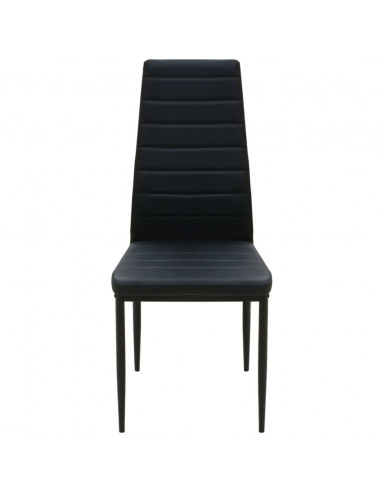 Set 3 pz Tavolo e Sedie da Pranzo Nero