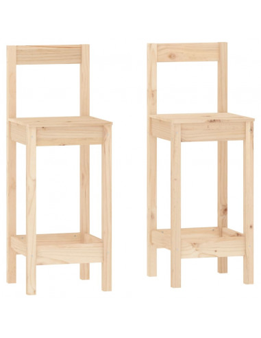 Set da Bar 3 pz in Legno Massello di Pino