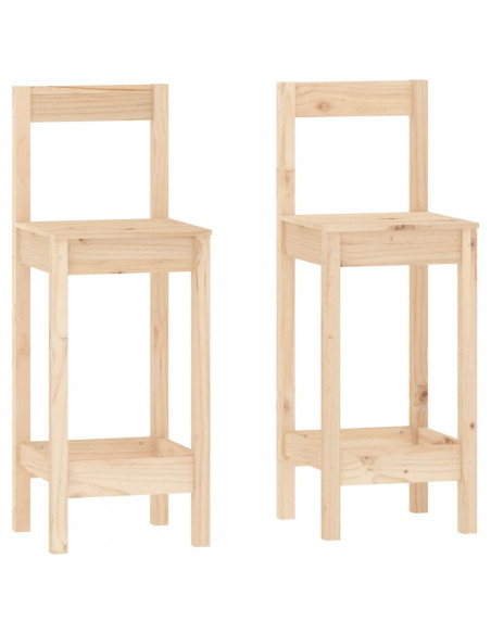 Set da Bar 3 pz in Legno Massello di Pino