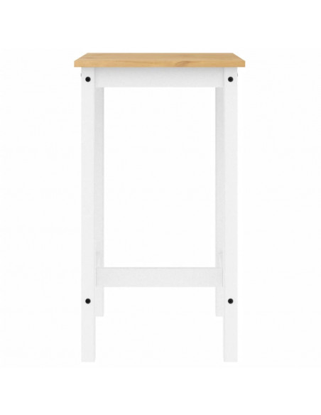 Set da Bar 3 pz Bianco in Legno Massello di Pino