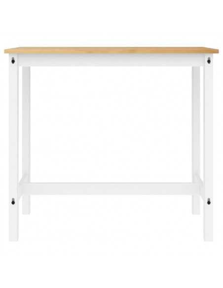 Set da Bar 3 pz Bianco in Legno Massello di Pino