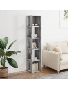 Scaffale Angolare Grigio Sonoma 33x33x164,5cm Legno Multistrato