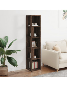 Scaffale Angolo Rovere Marrone 33x33x164,5 cm Legno Multistrato