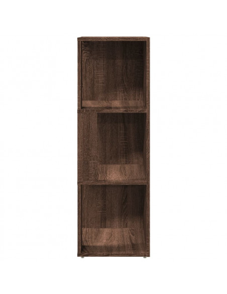 Scaffale Angolare Rovere Marrone 33x33x100 cm Legno Multistrato