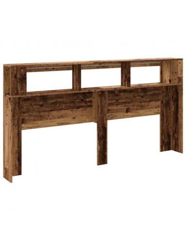 Testiera LED Legno Antico 200x18,5x103,5 cm Legno Multistrato