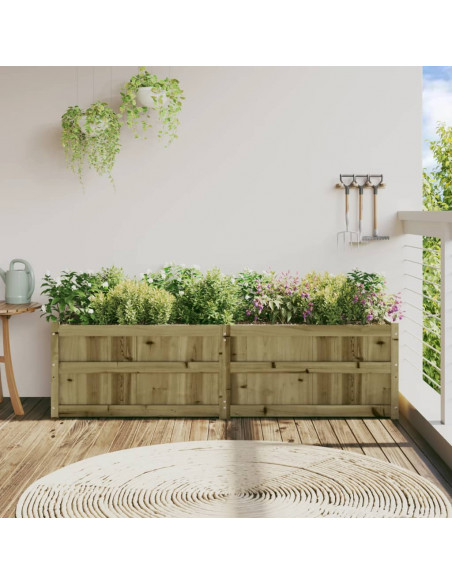Fioriera da Giardino 180x50x50 cm in Legno di Pino Impregnato