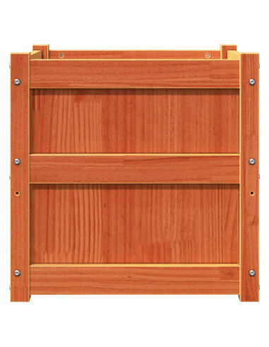 Fioriera Giardino Marrone Cera 50x50x50 cm Legno Massello Pino