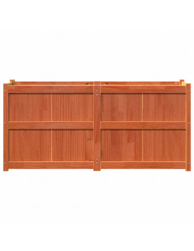 Fioriera Giardino Marrone Cera 150x50x70 cm Legno Massello Pino