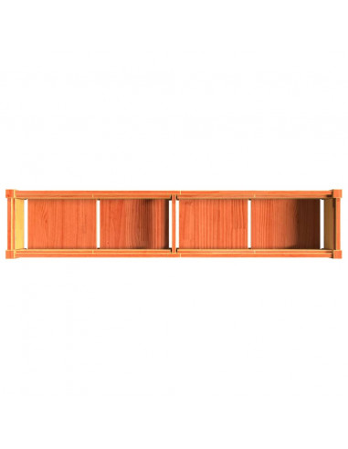 Fioriere da Giardino 2pz Marrone Cera Legno Massello di Pino