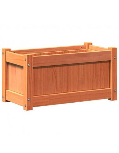 Fioriera Giardino Marrone Cera 60x31x31 cm Legno Massello Pino