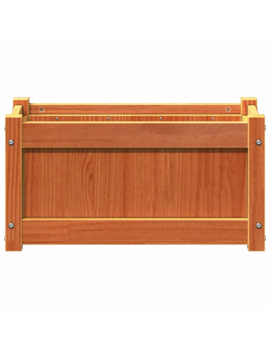 Fioriera Giardino Marrone Cera 60x31x31 cm Legno Massello Pino