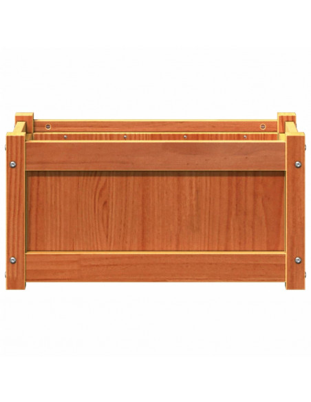 Fioriera Giardino Marrone Cera 60x31x31 cm Legno Massello Pino