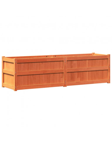 Fioriera Giardino Marrone Cera 180x50x50 cm Legno Massello Pino