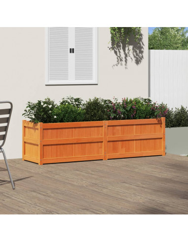 Fioriera Giardino Marrone Cera 180x50x50 cm Legno Massello Pino