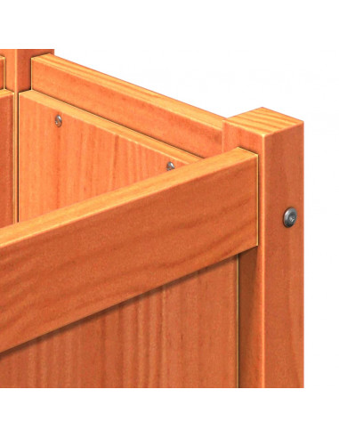 Fioriere da Giardino 2pz Gambe Marrone Cera Legno Massello Pino