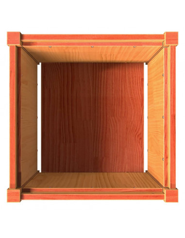 Fioriere da Giardino 2pz Marrone Cera Legno Massello di Pino