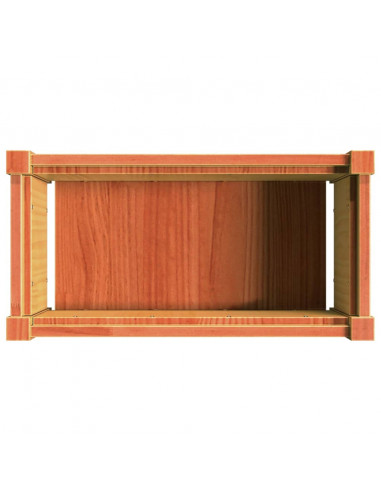 Fioriere da Giardino 2pz Marrone Cera Legno Massello di Pino