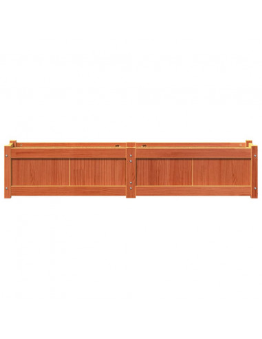 Fioriera Giardino Marrone Cera 150x31x31 cm Legno Massello Pino