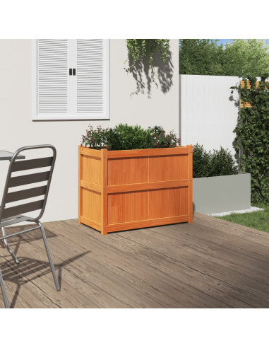 Fioriera Giardino Marrone Cera 90x50x70 cm Legno Massello Pino
