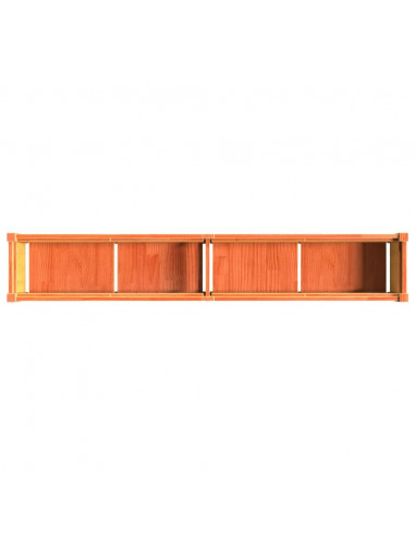 Fioriere da Giardino 2pz Marrone Cera Legno Massello di Pino