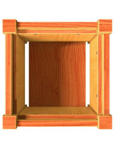 Fioriere da Giardino 2pz Marrone Cera Legno Massello di Pino