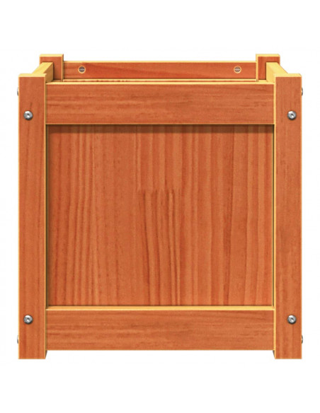 Fioriere da Giardino 2pz Marrone Cera Legno Massello di Pino