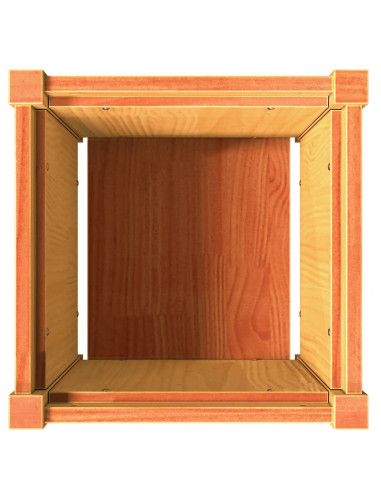 Fioriere da Giardino 2pz Marrone Cera Legno Massello di Pino