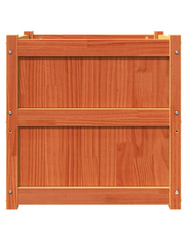 Fioriera Giardino Marrone Cera 60x60x60 cm Legno Massello Pino