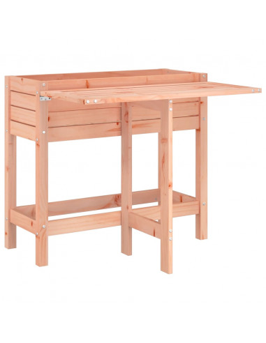 Fioriera Giardino con Piano Pieghevole Legno Massello Douglas