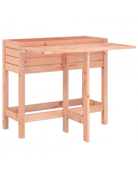 Fioriera Giardino con Piano Pieghevole Legno Massello Douglas