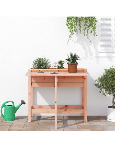 Fioriera Giardino con Piano Pieghevole Legno Massello Douglas