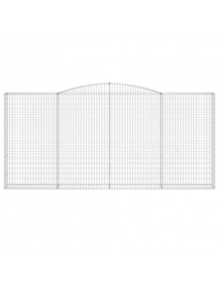 Cesti Gabbioni ad Arco 8 pz 400x30x180/200 cm Ferro Zincato