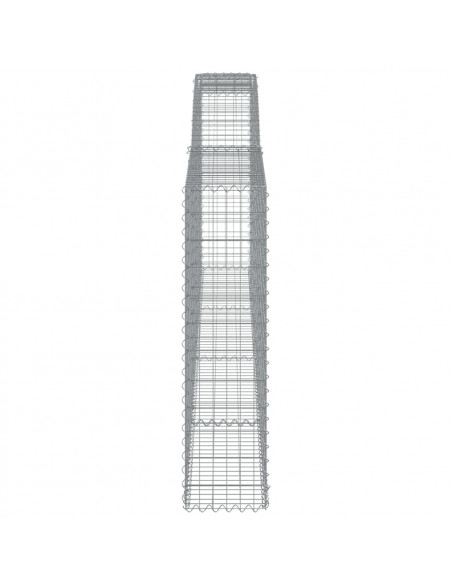 Cesti Gabbioni ad Arco 15 pz 400x30x120/140 cm Ferro Zincato