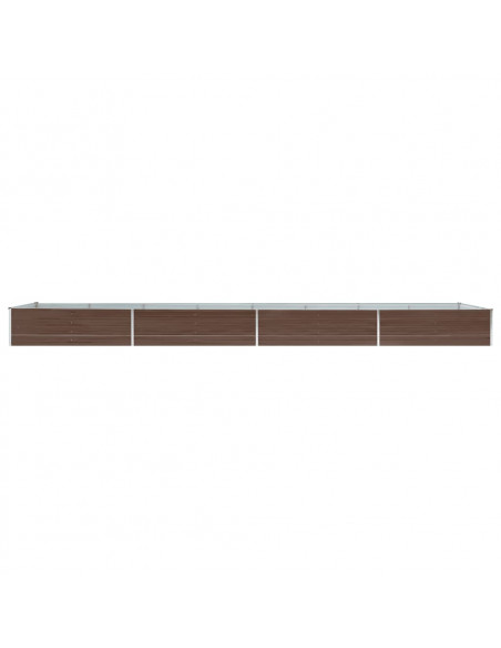 Letto Rialzato Giardino in Acciaio Zincato 600x80x45 cm Marrone