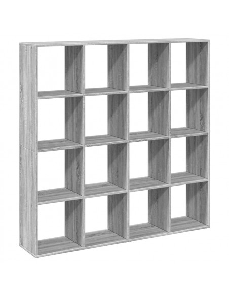 Libreria Grigio Sonoma 137,5x29x137,5 cm in Legno Multistrato