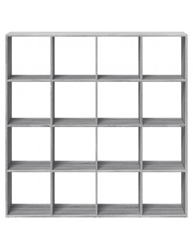 Libreria Grigio Sonoma 137,5x29x137,5 cm in Legno Multistrato