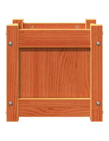 Fioriera Giardino Marrone Cera 31x31x31 cm Legno Massello Pino