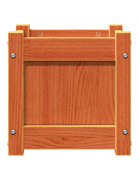 Fioriera Giardino Marrone Cera 31x31x31 cm Legno Massello Pino
