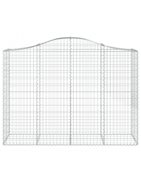 Cesti Gabbioni ad Arco 50 pz 200x50x140/160 cm Ferro Zincato