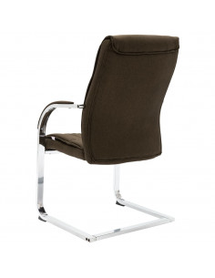 Sedia da Ufficio a Sbalzo Marrone in Tessuto