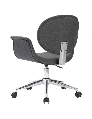 Sedia da Ufficio Girevole Grigia in Tessuto