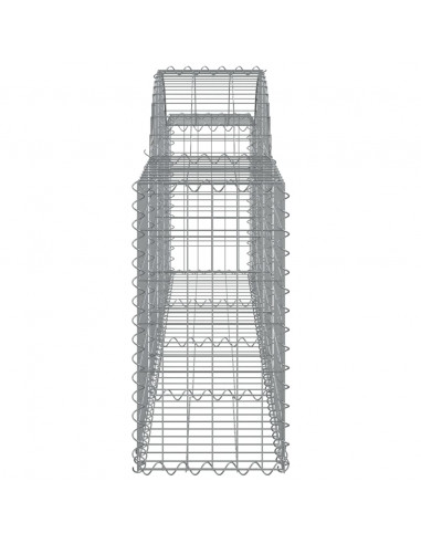 Cesti Gabbioni ad Arco 40 pz 200x30x60/80 cm Ferro Zincato