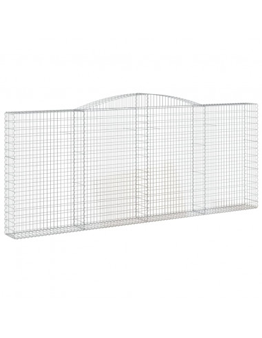 Cesti Gabbioni ad Arco 6 pz 400x30x160/180 cm Ferro Zincato