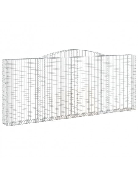 Cesti Gabbioni ad Arco 6 pz 400x30x160/180 cm Ferro Zincato