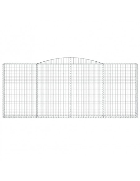 Cesti Gabbioni ad Arco 6 pz 400x30x160/180 cm Ferro Zincato