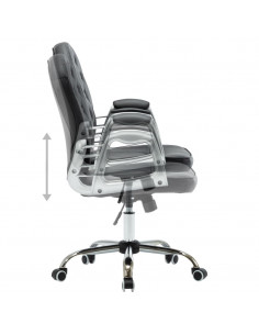 Sedia da Ufficio Girevole Nera in Similpelle