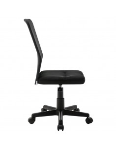 Sedia da Ufficio Nera 44x52x100 cm in Tessuto a Rete