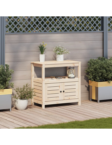 Tavolo Invaso con Ripiani 82,5x45x81 cm Legno Massello di Pino