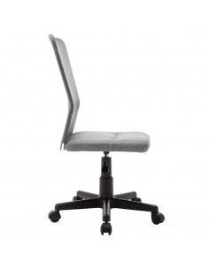 Sedia da Ufficio Grigia 44x52x100 cm in Tessuto a Rete