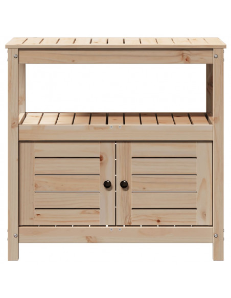 Tavolo Invaso con Ripiani 82,5x45x81 cm Legno Massello di Pino
